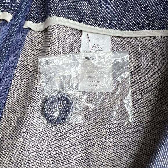 TALBOTS Chambray Blue Linen Blend Midi Skirt Size 14 - Picture 16 of 16